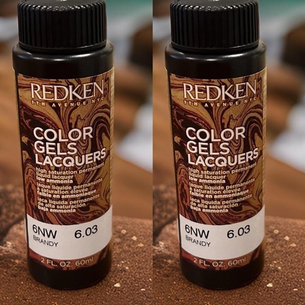 Redken Color Gels Lacquers Permanent Liquid Color 2 oz_ 6NW_Brandy_2 units
